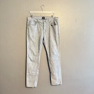 Hudson Plaid Sartor Slouchy Skinny Jeans Size 36